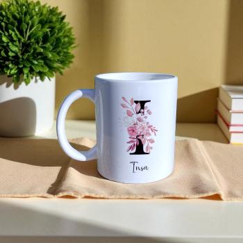 Keramiktasse personalisiert mit Namen und Buchstaben Namenstasse Kaffeetasse Teetasse Kaffeebecher - Artikel Nr. 1100060